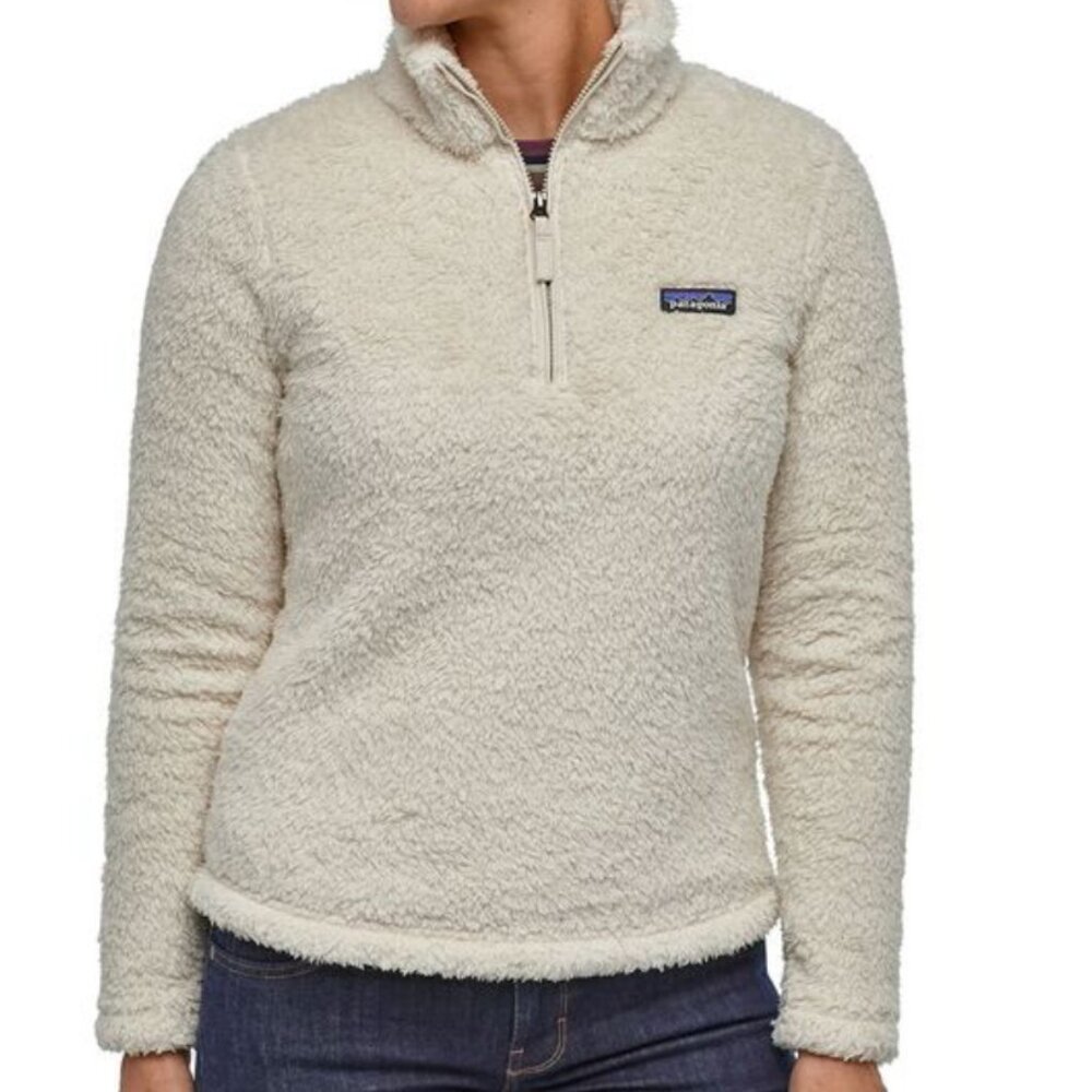 Patagonia Los Gatos Fleece Quarter-Zip Pullover (Cream, Size M)